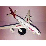 Aviao Tam Miniatura 14x14cm C/fricçao E Pedestal