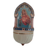 B. Antigo - Porta Água Benta Italiano Sagrado Coração Maria