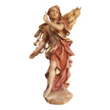 B. Antigo - Suntuoso Anjo Escultura Alemã Em Madeira