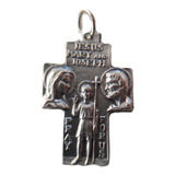 B. Antigo - Suntuoso Crucifixo Italiano Jesus, Maria E José