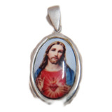 B. Antigo- Relicário Sacro Em Prata Sagrado Coração De Jesus