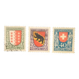 B0526 Suiça - Heráldica Yvert Nº 185/7 Nn/circ