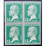 B9542 França - Pasteur Quadra Yvert Nº 371 Nnn
