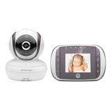 Baba Eletrônica Com Monitor Motorola Mbp-35s Com Tela 2.8 Cor Branco