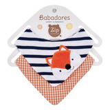 Babador Bandana Forro Impermeavel, Kit Raposa Zip, Premium