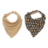 Babador Bandana Impermeável Bebê 3 Camadas. Com 2 Uni