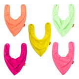 Babador Bandana Impermeável Meninas Kit 5,