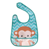 Babador Bebe +3 Meses C Bolso Coletor Animal Fun Macaco Buba