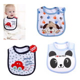 Babador Bebê Kit 3 Impermeável Três Camadas Alimentação Carters