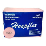 Babador Impermeável Descartável Odonto Pct/ Com 100 Und Rosa