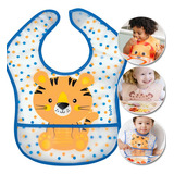 Babador Infantil Com Bolso Tigrinho Cata