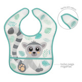 Babador Para Bebê Com Bolso Impermeável Lêmure - Buba