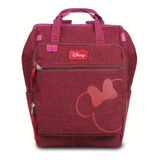 Baby Bag Mochila Maternidade Minnie Bordô C/ Trocador Disney