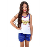 Baby Doll Infantil Malha Confortável Estampado Curto Verão