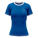 Baby Look Cruzeiro Estrelas Azul Camisa