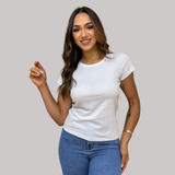 Baby Look Feminina Camiseta Algodão Básica