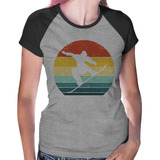 Baby Look Raglan Snowboard Retro Snowboarding