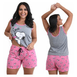 Babydols Feminino Manga Curta Blusinha Regata E Short Doll