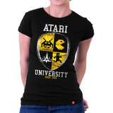Babylook Atari Video Game Retrô Camisa Geek Jogos Filmes