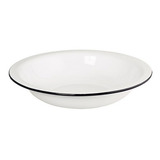 Bacia Esmaltada Agata Indução 40cm Atóxica Borda Preta Nf