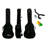 Bag Capa Almofadada Cargo P/ Violão Folk Strinberg + Suporte