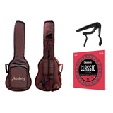 Bag Cargo P/ Violão Strinberg + Cordas Daddario Nylon Média