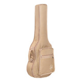 Bag Jpg Violão Folk Nylon 600 Extra Bolso Cargo Bege