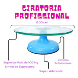 Bailarina Giratória De Vidro Profissional - Varias Cores Top Cor Azul Bb
