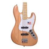 Baixo 4 Cordas Sx Jazz Bass Sjb75 Ash Natural Regulado!