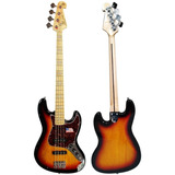 Baixo 4 Cordas Sx Jazz Bass Sjb75 Escudo Tortoise Promoção