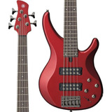Baixo 5 Cordas Ativo Yamaha Trbx305 Vermelho Escala Escura