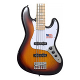 Baixo 5 Cordas Sx Jazz Bass Sjb753 Tone Sunburst Regulado!