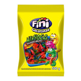 Bala De Gelatina Minhocas Brilho Fini 500g
