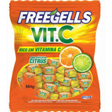 Bala Dura Freegells Citrus Com Vitamina C Pacote 584g