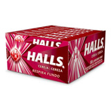 Bala Halls Cereja 28g - Caixa Com 21 Unidades