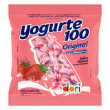 Bala Morango Yogurte 100 Original Pacote