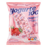 Bala Yogurte 100 Original Iogurte Morango S/glúten 600 G Jr