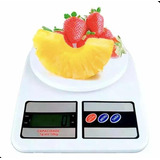 Balança De Cozinha Digital 10kg Para Alimentos Fitness Branc