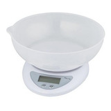 Balança De Cozinha Digital 5kg Alta Precisão Dieta Nutrição Capacidade Máxima 5 Kg Cor Branca