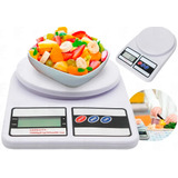 Balança Digital De Precisão Cozinha 10kg Nutrição E Dieta Capacidade Máxima 10 Kg Cor Branco