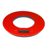 Balança Digital Precisa Para Cozinha Em Vidro Vermelha 5kg