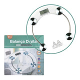 Balança Digital Redonda Banheiro Academia Vidro Temperado