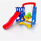 Balanço Escorregador E Cesta Colorido Playground Infantil