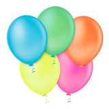 Balão Bexiga De Neon Nº9 - Com 50 Unidades