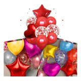 Balão Bexiga Metalizado Cristal C/ Confete 10 Peças - Festa