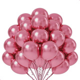 Balão Bexiga Metalizado Festa Decoração 9 Polegadas 50 Unid