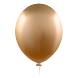 Balão Bexiga Metalizado Várias Cores N°9 25 Unidades Cromado