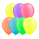 Balão Bexiga Neon Festa Sortido - 50 Unidades - Tamanho 9