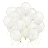 Balão Bexiga Transparente Cristal Látex N.12 - 12 Unidades