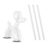 Balão Espaguete Big 260 Bexiga Canudo Liso 50 Unidades Cor Liso Branco